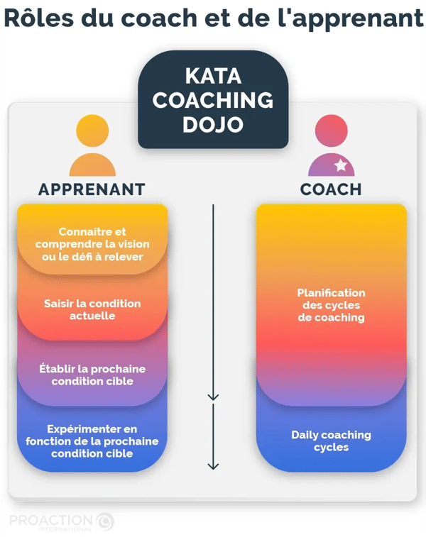 Rôles du coach et de l'apprenant - Kata Coaching Dojo